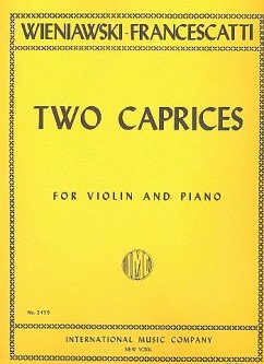 Cover 2 Caprices for violin and piano