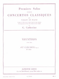 Cover Concerto No.4 op.31 pour violon et piano