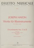 DIVERTIMENTO D-DUR NR.5 HOB.II:D18 FUER 2 OBOEN, 2 FAGOTTE, 2 HOERNER PARTITUR UND STIMMEN