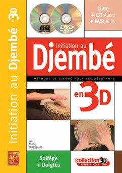 Cover Manu Maugain, Initiation Djembe 3D Djembe Buch + CD + CD-ROM