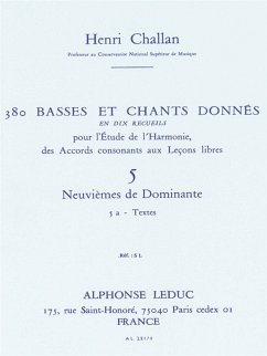 Cover CHALLAN H. 380 BASSES ET CHANTS DONNES VOL.05:ACCORDS DE LA 9EME DOMINANTE 5A TEXTES