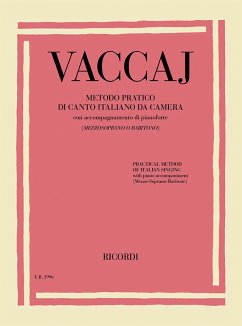 Cover Nicola Vaccai, Metodo pratico di canto italiano da camera Medium Voice and Piano Buch