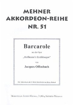 Cover Barcarole aus Hoffmanns Erzählungen für Akkordeon
