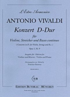 Konzert D-Dur op.3,9 RV230 für Violine, Streicher und Bc für Violine und Klavier