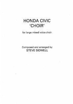 Cover Steve Sidwell: Honda Civic 'Choir' (Mixed Choir) SATB Vocal Score