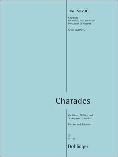 Cover Charades für Flöte (Altflöte) und 2 Schlagzeuger Partitur und Stimmen