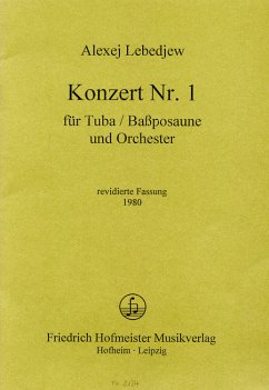 Konzert Nr.1 für Tuba (Bassposaune) und Orchester Partitur