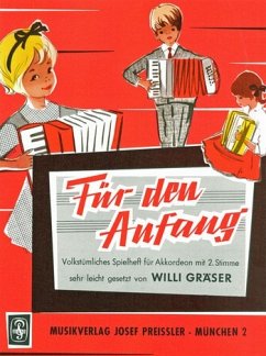 Cover Für den Anfang Volkstümliche Stücke mit 2. Akkordeonstimme ad lib.