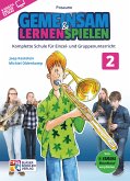Gemeinsam lernen & spielen Band 2 (+Online Audio) für Blasorchester (Bläserklasse) Posaune im Bassschlüssel