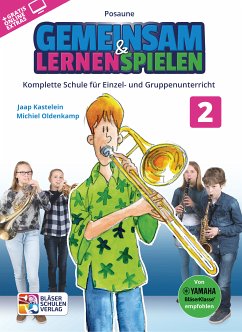 Cover Gemeinsam lernen & spielen Band 2 (+Online Audio) für Blasorchester (Bläserklasse) Posaune im Bassschlüssel