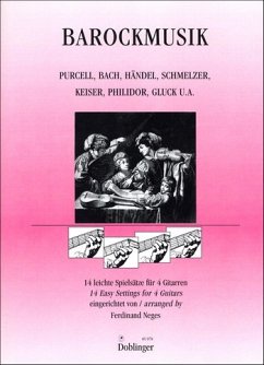 Cover Barockmusik 14 leichte Spielsätze für 4 Gitarren, Partitur