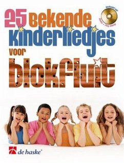 Cover 25 bekende kinderliedjes voor blokfluit Soprano Recorder Buch + CD