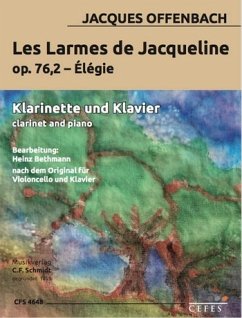 Cover Les larmes de Jacqueline op.76,2 für Klarinette und Klavier
