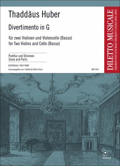 Divertimento G-Dur für 2 Violinen und Violoncello (Basso) Partitur+Stimmen