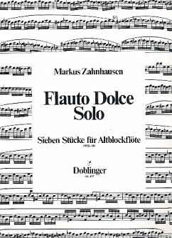 Cover Flauto dolce solo 7 Stücke für Altblockflöte solo