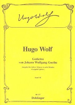 Gedichte von Johann Wolfgang von Goethe Band 7 für tiefere Singstimme und Klavier