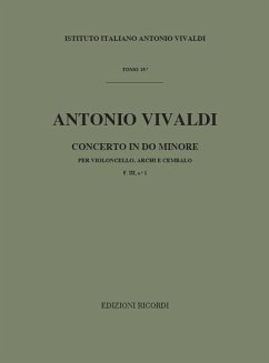 Concerto in do minore fiii:1 Per violoncello, archi e bc Partitur