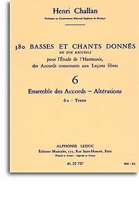 Cover 380 basses et chants donnés vol.6a Ensemble des accords - altérations textes