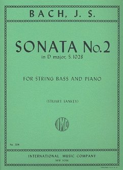 Cover Sonata D major no.2 BWV1028 for double bass and piano