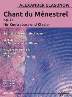 Cover Chant du ménestrel op.71 für Kontrabass und Klavier (Klavierbegleitung für Solo- und Orchesterstimmung)