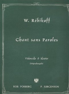 Cover Chant sans paroles für Violoncello und Klavier