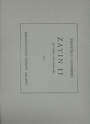Zayin Nr.2 für Violine, Viola und Violoncello Partitur Zayin Nr.2 für Violine, Viola und Violoncello Partitur