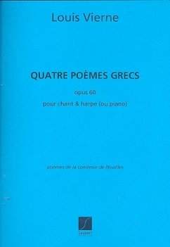 Cover 4 počmes grecs op.60 pour chant et harpe (piano) partition