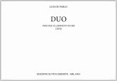 Luis De Pablo, Duo per Due Clarinetti in Si B 2 Klarinetten Buch