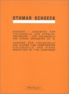 Konzert op.61 für Violoncello und Streichorchester für Violoncello und Klavier