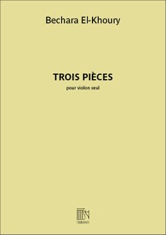 Cover Bechara El-Khoury, Trois pičces pour violon seul Violin Buch