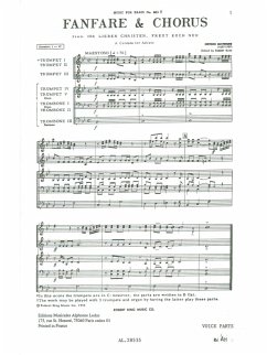 Cover BUXTEHUDE/KING FANFARE AND CHORUS BRASS OCTET/CHORUS/VOCAL SCORE(PTIE CHOEUR)MFB603V