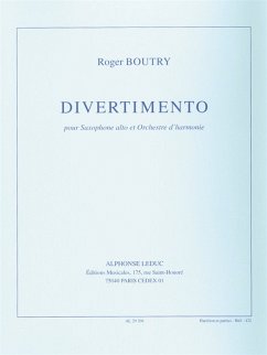 Cover Divertimento pour saxophone alto et orchestre d'harmonie partition et parties