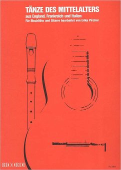 Cover Tänze des Mittelalters aus England für Blockflöte und Gitarre Partitur
