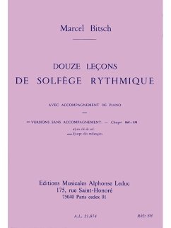 Cover BITSCH 12 LECONS DE SOLFEGE RYTHMIQUE VOLUME B 7 CLES MELANGEES SANS ACCT