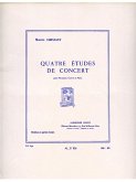 CONSTANT M. 4 ETUDES DE CONCERT PERCUSSIONS CUIVRES ET PIANO PARTITION ET PARTIES