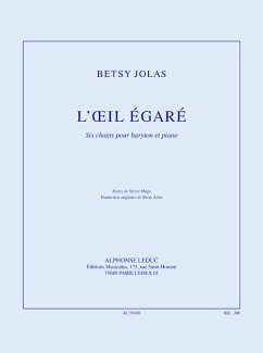 Cover L'oeil égaré pour baryton et piano (frz/en)