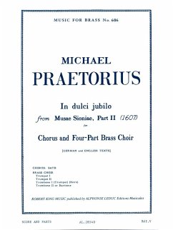 Cover In dulci jubilo for mixed chorus, 2 trumpets and 2 trombones score and parts