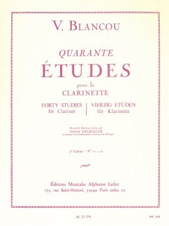 Cover BLANCOU 40 ETUDES VOLUME 2 (21 A 40) CLARINETTE