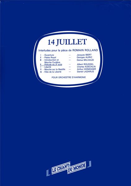 Albert Roussel, Prelude 2Nd Act Extrait 14 Juillet Orchestra Buch Albert Roussel, Prelude 2Nd Act Extrait 14 Juillet Orchestra Buch
