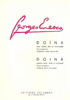 Doina pour chant, alto et violoncelle partition et parties