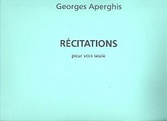 Cover Récitations pour voix seule