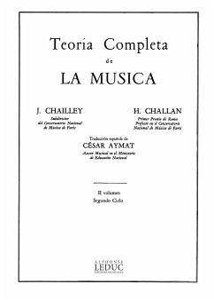 Cover CHAILLEY J./CHALLAN TEORIA COMPLETA DE LA MUSICA (VERSION ESPAGNOLE) VOLUME 2 BL844