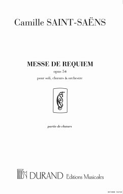 C. Saint Saens Messe De Requiem Pour Soli Choeur Et Orchestre Coro
