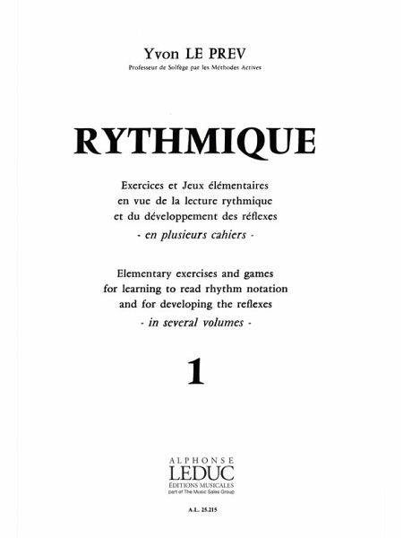 LE PREV RYTHMIQUE VOLUME 1 LE PREV RYTHMIQUE VOLUME 1