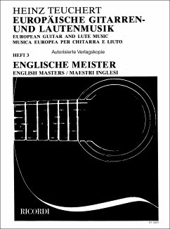 Cover Europäische Gitarren- und Lautenmeister Band 3 Englische Meister Verlagskopie