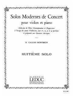 Cover GALLOIS-MONTBRUN SOLO DE CONCERT N08 VIOLON ET PIANO