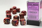 GeminiŽ 16mm d6 Purple-Red/gold Dice Block (12 dice)