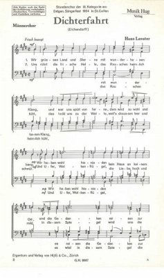 Cover Lavater, Hans Dichterfahrt Männerchor