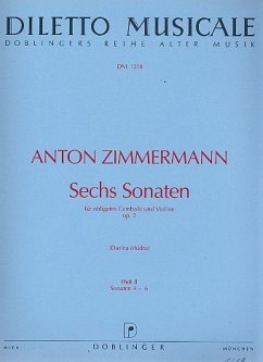 Cover 6 Sonaten op.2 Band 2 (Nr.4-6) für Violine und obligates Cembalo