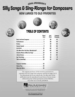 Cover Silly Songs & Sing-Alongs for Composers